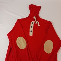 Kilogram Men's Hoodie Size XL Red Long Sleeve Patches Pullover Sweatshirt Button image 11