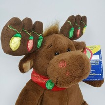 Build A Bear Hal The Moose Light Up Christmas Stuffed Animal Plush Toy W/ Tag - $26.60