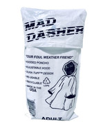 Mad Dasher Vintage Adult White Adjustable Hood Rain Poncho Dura Tuff Reu... - £10.35 GBP