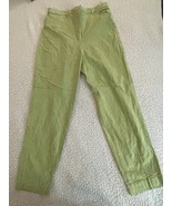 Susan Bristol Pants Colorful Green Plaid Print Pockets Flat Front Size 12 - $21.05 CAD