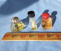 Lot of 3 older mini perfume bottles with some perfume inside Avon Sweet Honesty - $8.00