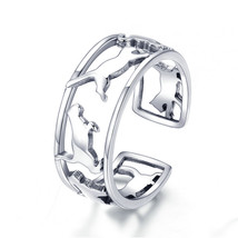 Hot Sale 925 Silver Playing Cat Pussy Cocktail Finger Rings for Women Happy Cat  - £17.87 GBP