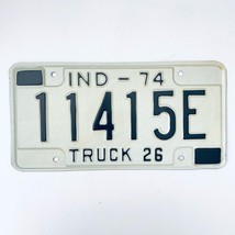 1974 United States Indiana Base Truck License Plate 11415E - $10.88
