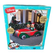 Mickey and Minnie Mouse Disney 8.5’ Airblown Light-Up Christmas Car Infl... - £157.11 GBP