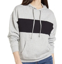 NWT Abound Womens Colorblock Pullover Hoodie Grey/Navy Size L - £9.38 GBP