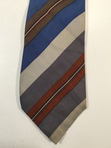Vintage Guy Laroch Silk Tie - Red, White, Blue, And Gold Stripes - 3 1/8&quot; Wide - £11.79 GBP