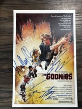 GOONIES MOVIE POSTER 11x17 SIGNED &amp; AUTHENTICATED with COA - £111.70 GBP