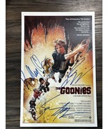 GOONIES MOVIE POSTER 11x17 SIGNED &amp; AUTHENTICATED with COA - £109.65 GBP