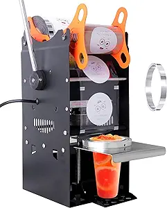 Manual Cup Sealing Machine Electric Cup Sealer For Bubble Boba Milk Tea ... - £188.22 GBP