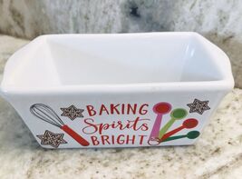 Royal Norfolk Ceramic Mini Loaf-“Baking Spirits Bright”. Oven Safe - $232.02 MXN