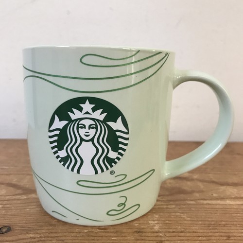 Starbucks 2020 Light Green Swirl Mermaid Logo 12oz Ceramic Coffee Mug - $23.25