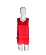 Michael Michael Kors Red Sleeveless Layered Tank Top – Size Large  - $437.53 MXN
