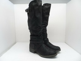 Sugar Women&#39;s Darling 2 Tall Shaft Riding Boot Black Fabric 6M - $28.49