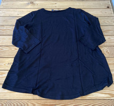 Susan graver Weekend NWOT Women’s Jersey Knit Hi Low Hem top Size 1X Black BA - £14.16 GBP