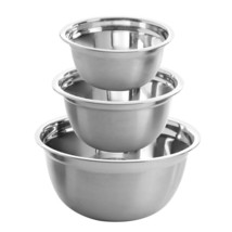 Oster Rosamond 3 Piece Stainless Steel Mixing Bowl Set in Silver - $47.27