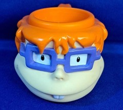Vtg Rugrats Cartoon Chuckie Finster Kids Cup 3D Face Mug Applause Viacom 1997 - £14.90 GBP