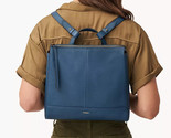 Fossil Elina Blue Denim Leather Convertible Backpack SHB2979944 Bag NWT ... - $133.64
