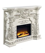 Adara 62&quot; Fireplace, Antique White Finish - $42,098.02 MXN