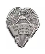 METAL ANGEL AUTO VISOR CLIP &quot;ARRIVE ALIVE - DON&#39;T TEXT AND DRIVE&quot; - £3.99 GBP