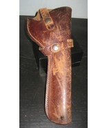 Vintage COWBOY Right Hand Fast Draw LEATHER Black GUN Holster - $50.00