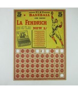Baseball Punch Out Game La Fendrich Cigars 5 Cents Harlich Mfg Co Vintag... - £39.83 GBP