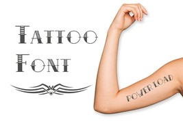 Tattoo Font | Best Tattoo Fonts | Traditional Tattoo Font | Alphabetical... - $10.00