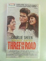 THREE FOR THE ROAD CLAMSHELL VHS VIDEOTAPE CHARLIE SHEEN VVA 0023 NO BAR... - $19.79
