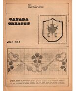 Vintage Canada Creates Needlepoint Pattern book Vol 1 No. 1  1978 - $7.99