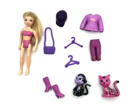 Polly Pocket Doll With Clothing, Shoes &amp; Accessories Blonde Rooted Hair ... - $12.95