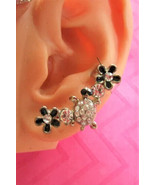 Turtle flower ear climber cuff - $8.90