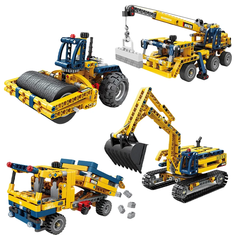 Urban Engineering Heavy Transport Truck Model Excavator MOC Building Block Crane - £19.80 GBP