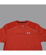 Under Armour Men Size S Fitted Running Athletic T-Shirt Orange with Vent... - £15.45 GBP