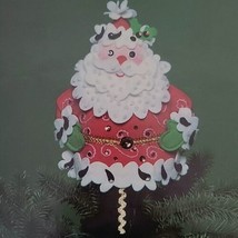 Jeweled Santa XMAS Kit Tree Topper Kris Kringle Bernat Felt Sequin Appli... - $22.95