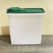 Vintage Tupperware Cereal Keeper, 469-15/470/18, Clear/Green, Rectangle, W/Lid - £5.44 GBP