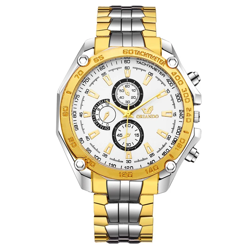 N watches waterproof men date watches golden stainless steel quartz men s watch fashion thumb200