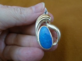 O-172 Blue Green Opal Solid Stone Sterling Silver Pendant Jewelry Opals Yowah Au - £147.04 GBP