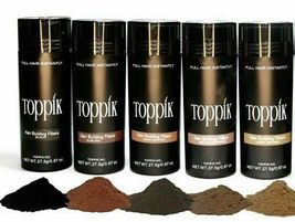 TOPPIK Hair Building Fibers 27.5g Dark Brown Black Instant Hair Building Fibers  - £10.45 GBP+