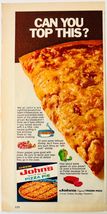 1972 John&#39;s Frozen Pizza Pie Advertisement Vintage Italian Recipe Foods ... - $19.99