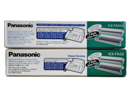 Genuine Panasonic KX-FA55 Replacement Fax Film NIB 2 Roll Value Pack (Lo... - $20.76