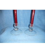 Pair of Vintage Duncan Miller &quot;Canterbury&quot; Crystal  Single Candlesticks - £6.97 GBP