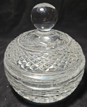 Waterford Ireland Cut Crystal Glandore Vanity Jar Powder Box  - $39.99