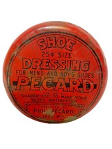 Vintage Pecard Empty Red Can Shoe Dressing for Mens and Boys Shoes   - £7.55 GBP