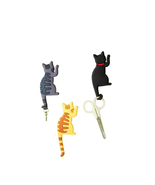 Cat Magnetic Key Holder, Set of 3 Decorative Wall Mounted Hooks, Black G... - $257.81 MXN