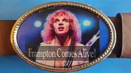FRAMPTON COMES ALIVE! Epoxy PHOTO MUSIC BELT BUCKLE    - $17.77