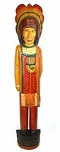 5 Foot Tall Giant Hand Carved Wooden Cigar Indian Statue Sculpture Carvi... - $287.05