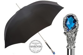 Pasotti Black Umbrella Blue Gem - $405.00