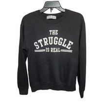 The Struggle is Real Wound Up Black Sweater Shirt S (3-5) - £9.41 GBP