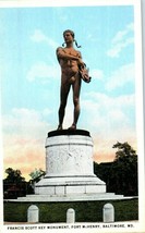 Francis Scott Key Monument Fort McHenry Baltimore Maryland Postcard - £4.05 GBP