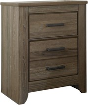 Signature Design By Ashley Zelen Rustic Contemporary 2 Drawer, Warm Gray - £193.23 GBP