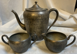 F.B. Rogers Silver Co. 3-Piece Tea or Coffee Set  - 1883 Silver on Copper - £29.84 GBP